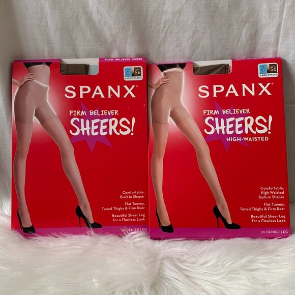 SPANX Full Length & High Waisted Full Length Sheer Hosiery in Dark Brown Sz C - Picture 1 of 5